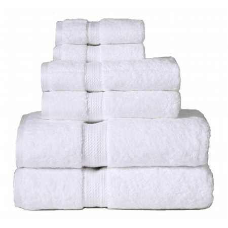 SUPERIOR 900GSM Egyptian Cotton 6-Piece Towel Set  White 900GSM 6 PC SET WH